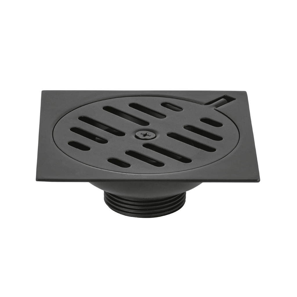 Resumidero cuadrado 4'x4', metálico, negro, Foset Basic - Pag 507