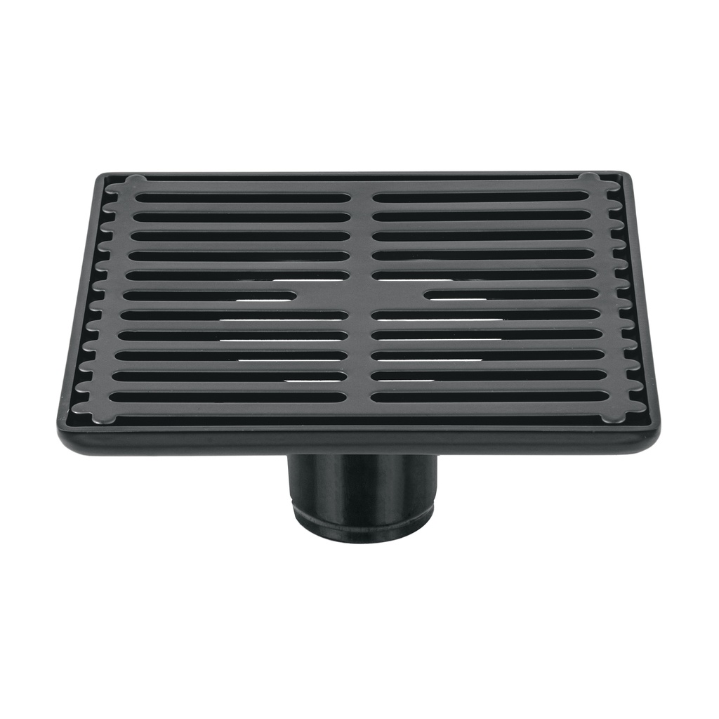 Resumidero cuadrado 6'x 6', acero inoxidable, negro, Aqua