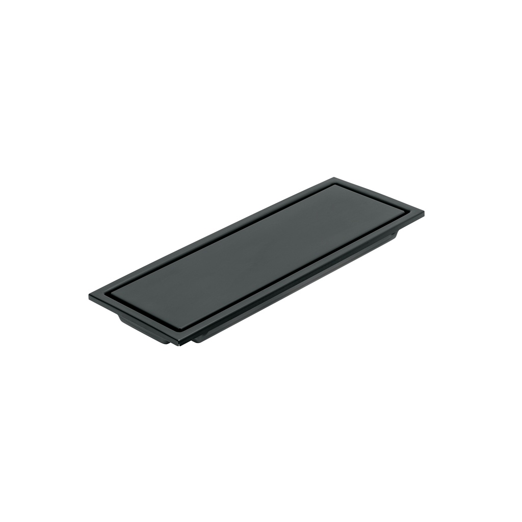 Resumidero largo reversible de 12', acero inox, negro, Aqua