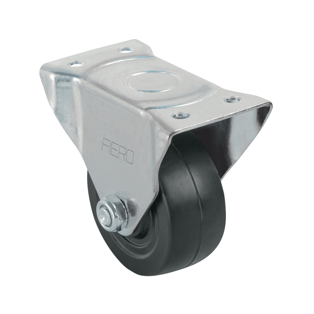Rodaja hule 3', placa fija con buje, carga 90 kg, Fiero
