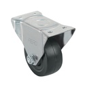 Rodaja hule 3', placa fija con buje, carga 90 kg, Fiero