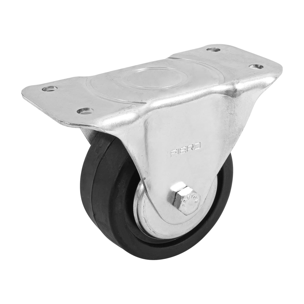 Rodaja hule 4', placa fija con balero, carga 100 kg, Fiero - Pag 564