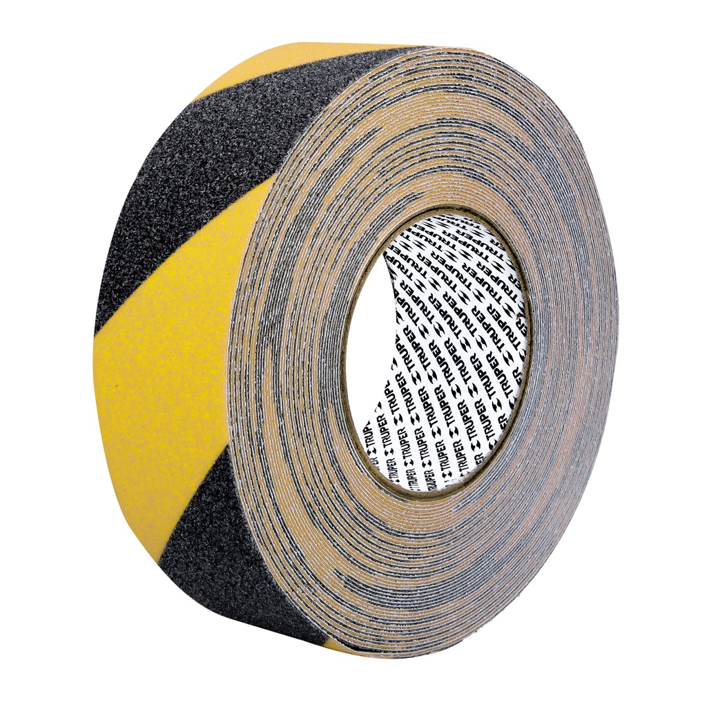 [T101449] Rollo 18 m de cinta antiderrapante ama/negra 50mm c/abrasivo