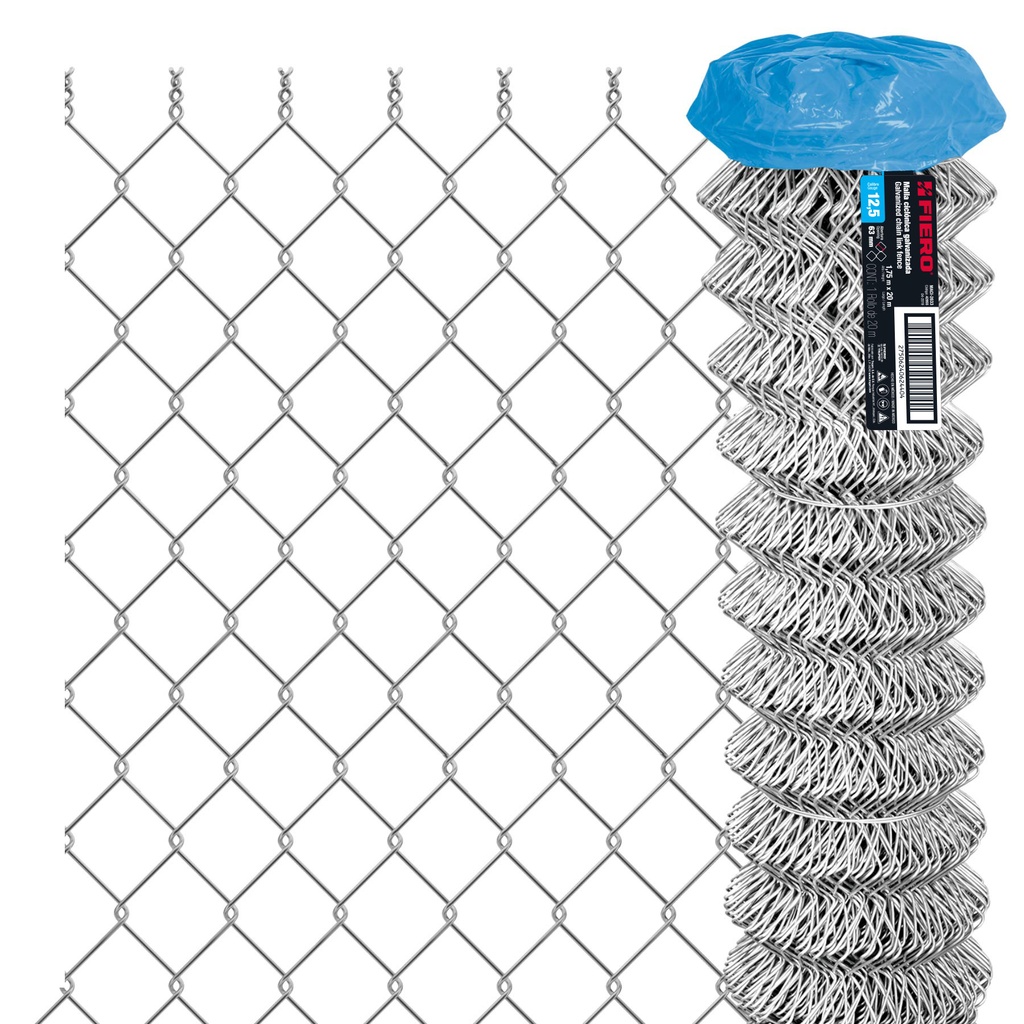 [T42955] Rollo 20m x 1.75m malla ciclónica calibre 12.5 abertura 63mm