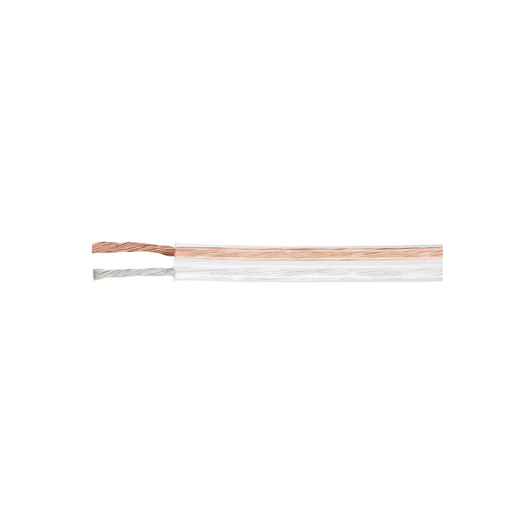 [T46270] Rollo de 100 m cable polarizado transparente p/bocina 18 AWG