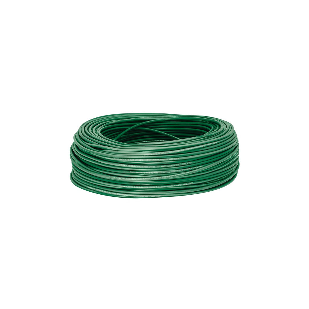 Rollo de 100 metros de cable THW CCA 14 AWG verde, Basic