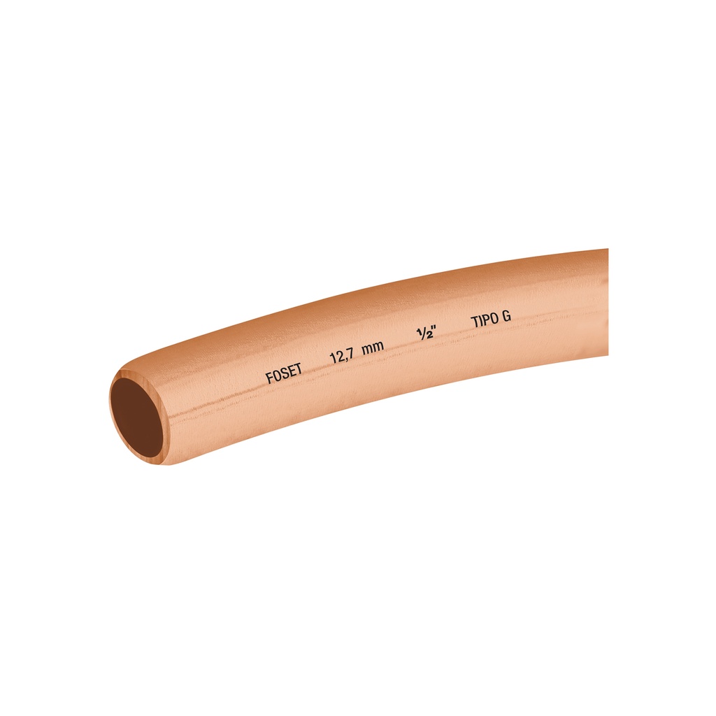Rollo de 15 m de tubo flexible de cobre de 1/2', Foset