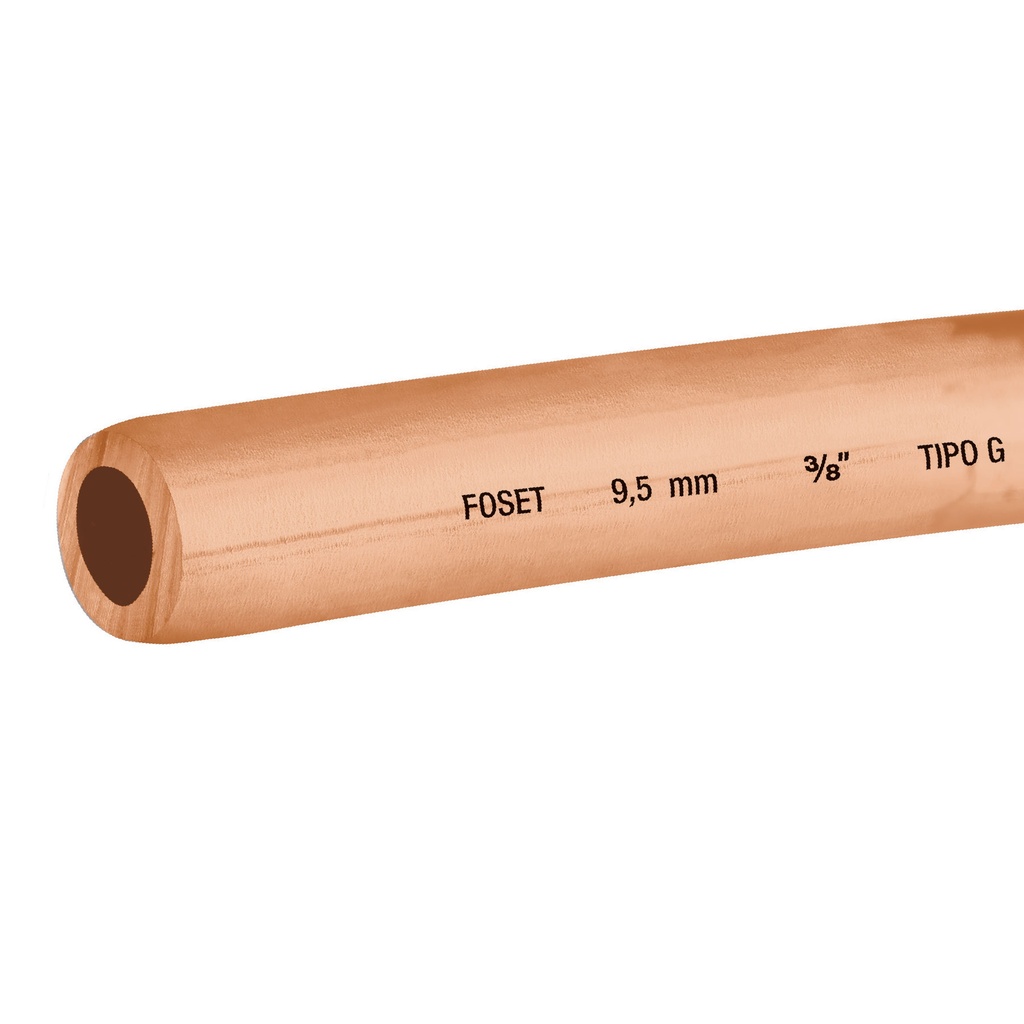 [T48157] Rollo de 15 m de tubo flexible de cobre de 3/8', Foset