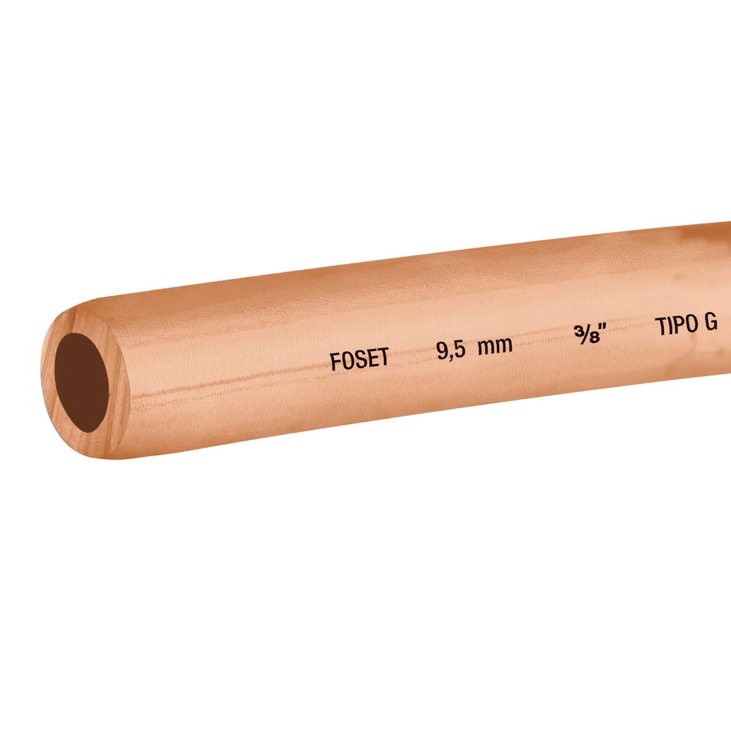 Rollo de 15 m de tubo flexible de cobre de 3/8', Foset - Pag 710