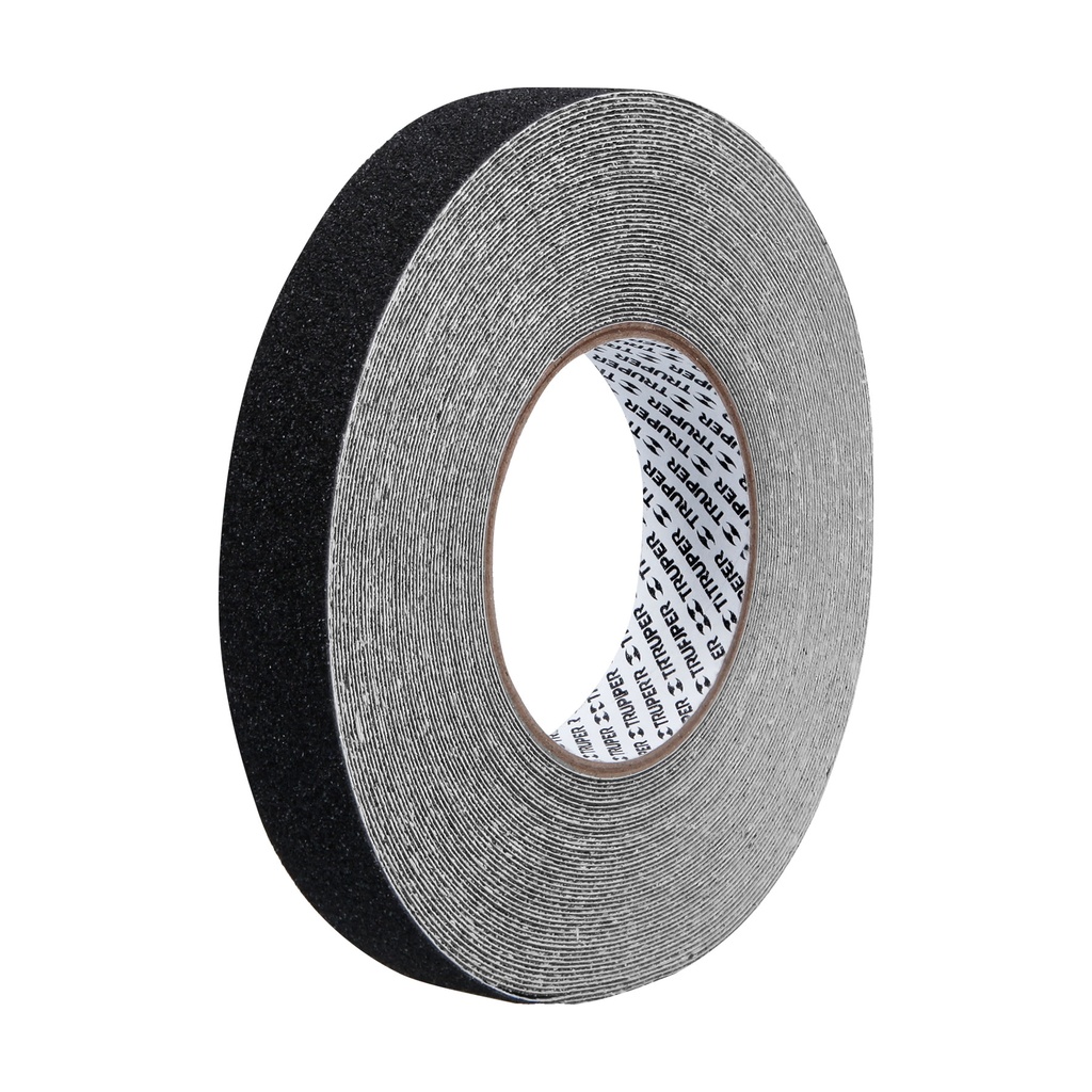 [T101443] Rollo de 18m de cinta antiderrapante negra 25mm con abrasivo