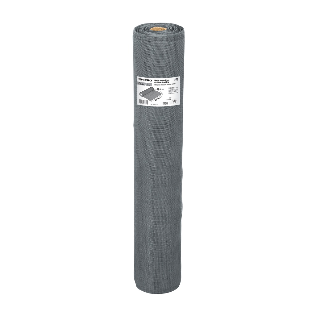 Rollo de 30 m x 0.6 m malla mosquitera fibra de vidrio gris - Pag 559