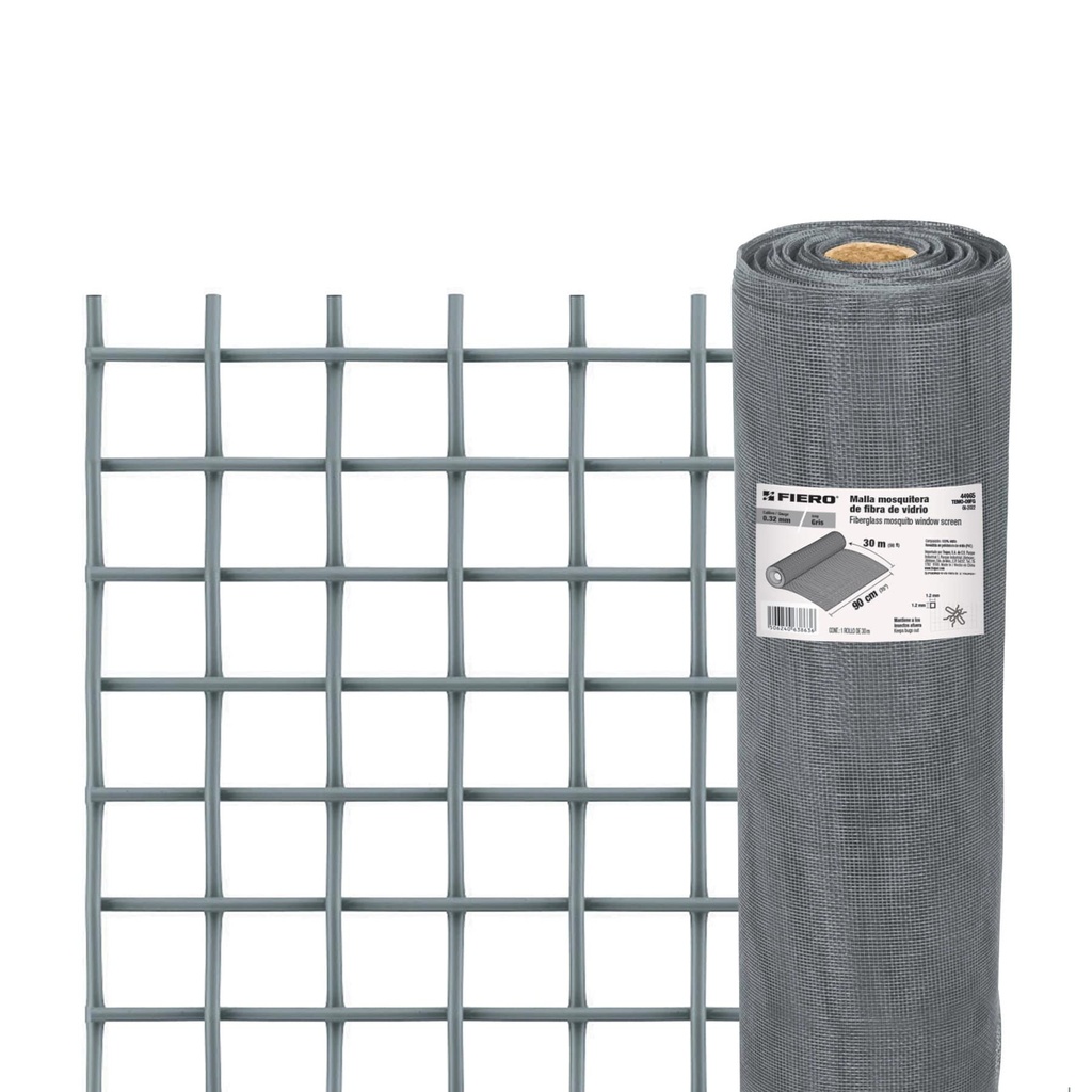 Rollo de 30 m x 0.9 m malla mosquitera fibra de vidrio gris - Pag 746