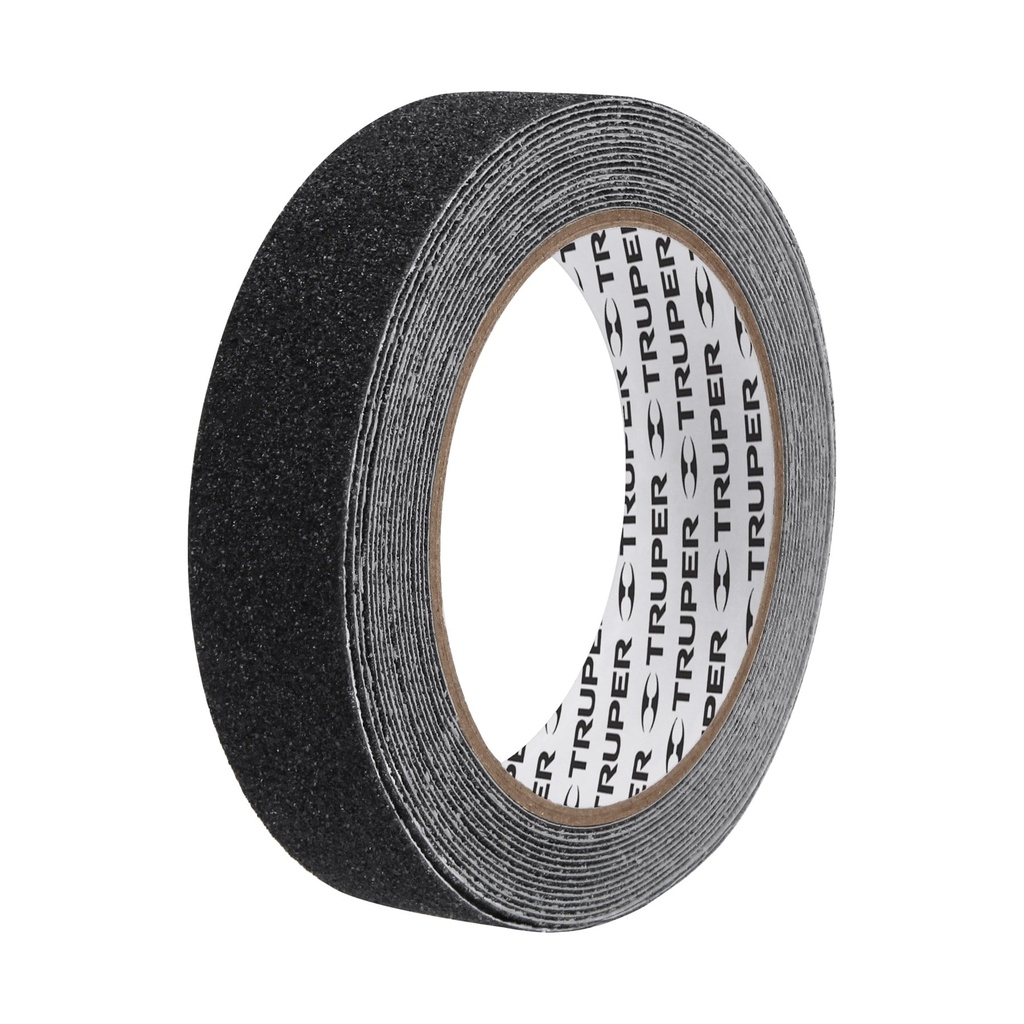 [T12542] Rollo de 5 m de cinta antiderrapante negra 25mm con abrasivo