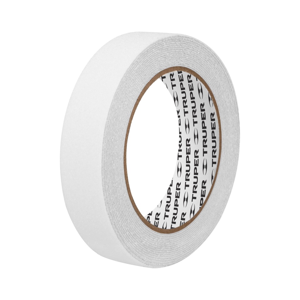 [T12543] Rollo de 5m de cinta antiderrapante blanca 25mm con abrasivo