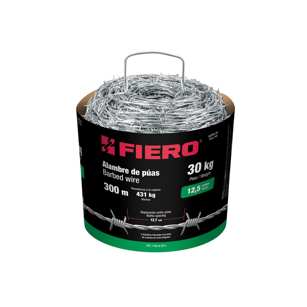 [T44885] Rollo de alambre de púas de 300 m calibre 12.5, Fiero - Pag 560