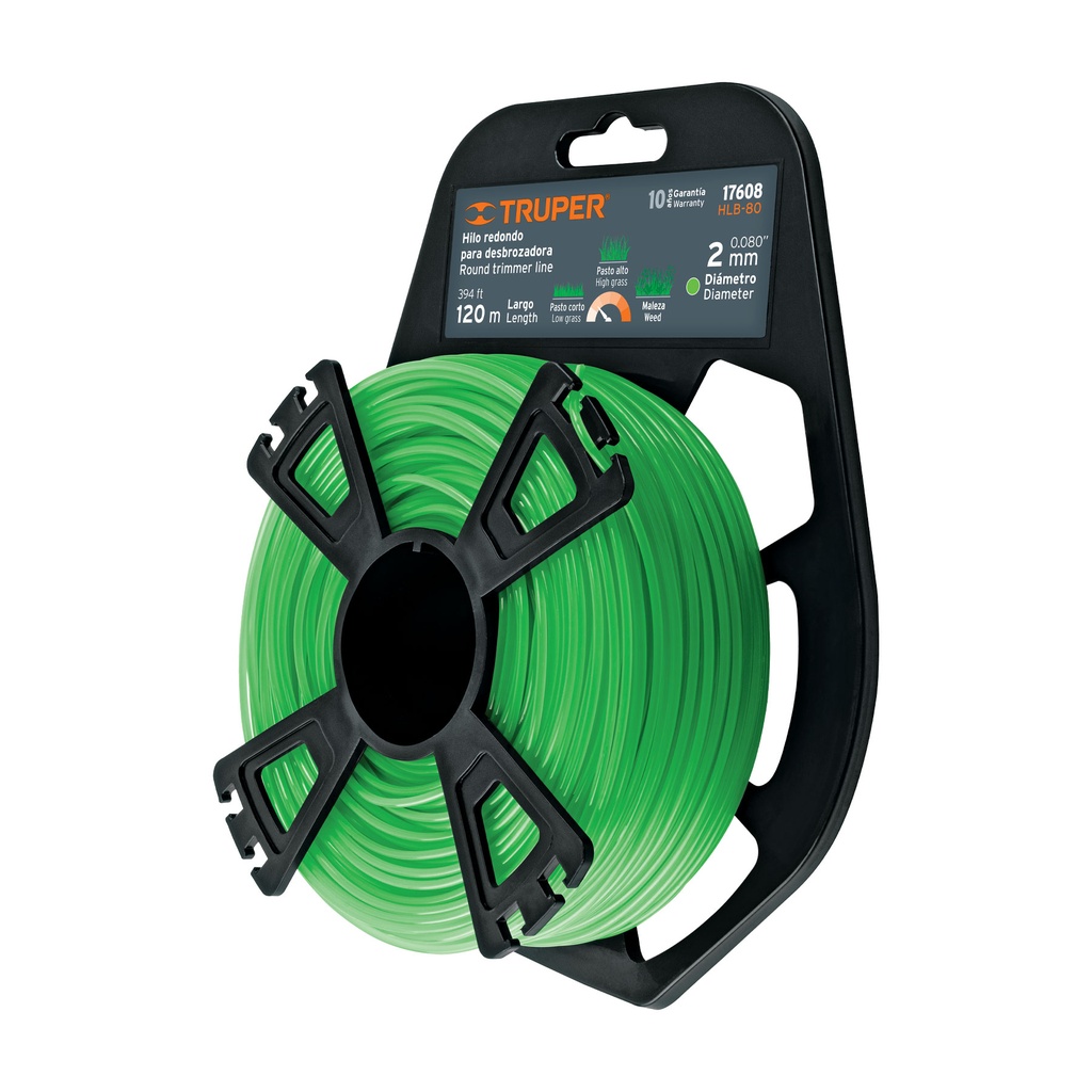 Rollo de hilo para desbrozadora, 2 mm x 120 m, Truper - Pag 279