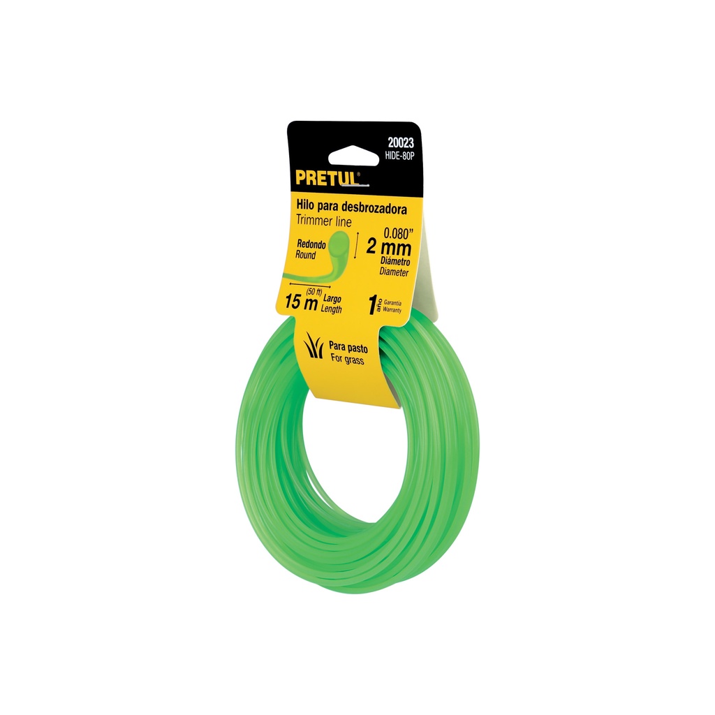 Rollo de hilo para desbrozadora, 2 mm x 15 m, Pretul
