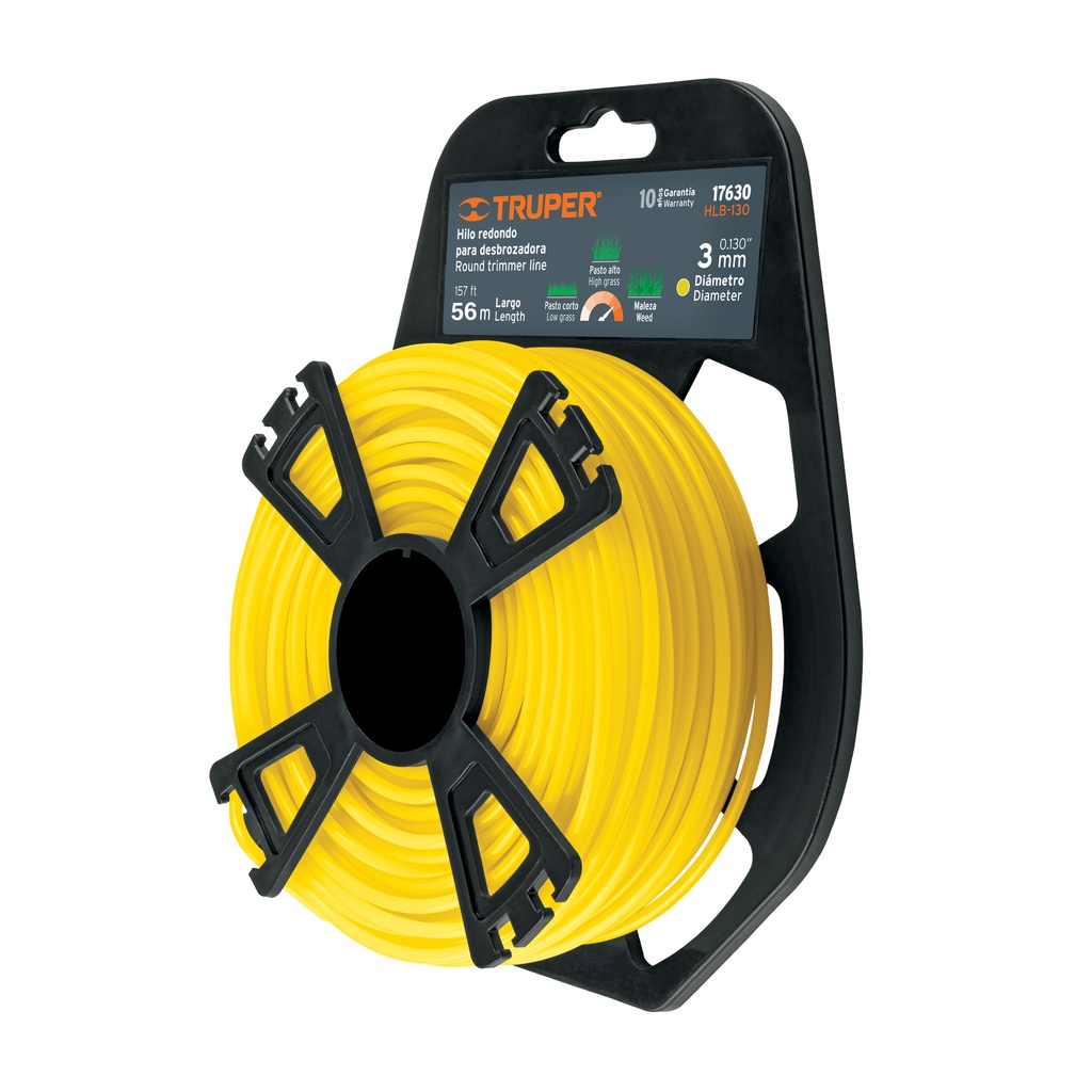 Rollo de hilo para desbrozadora, 3.3 mm x 48 m, Truper - Pag 279