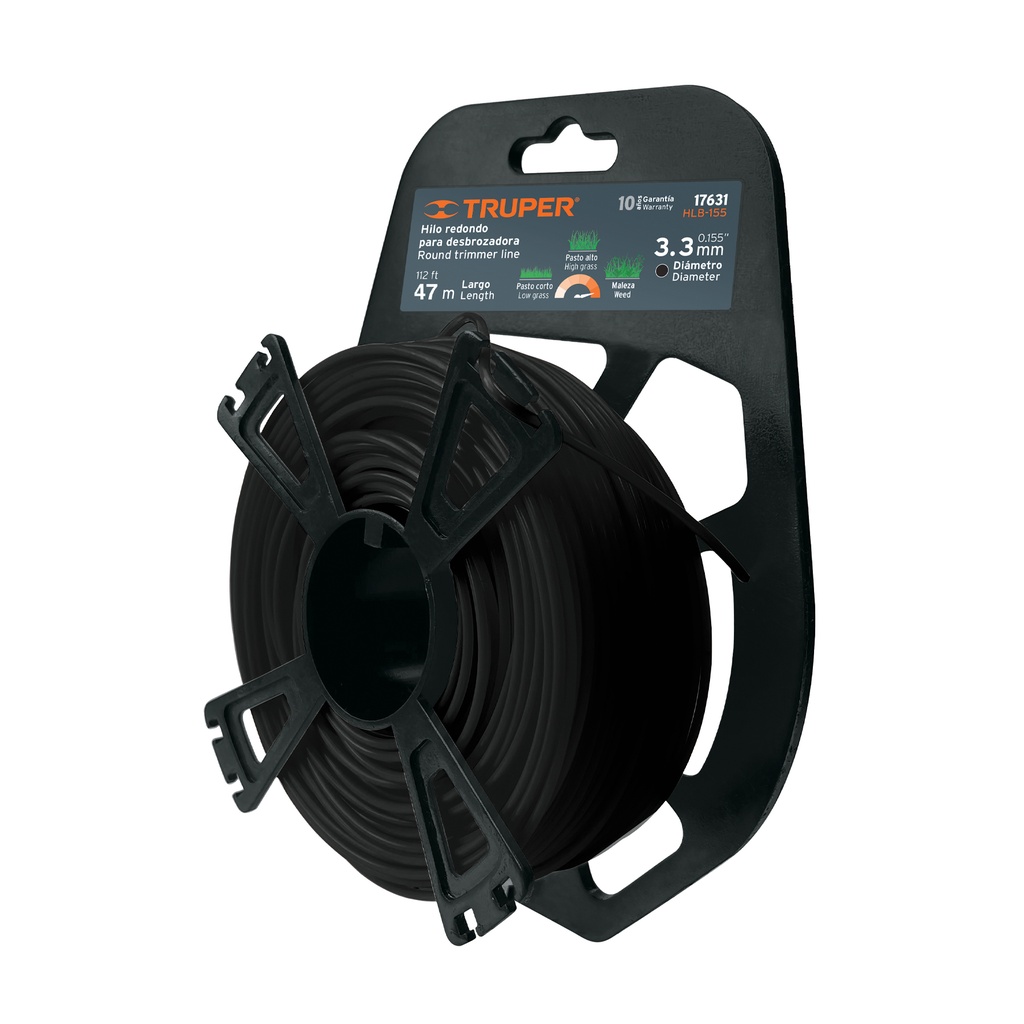 [T17631] Rollo de hilo para desbrozadora, 3.7 mm x 34 m, Truper