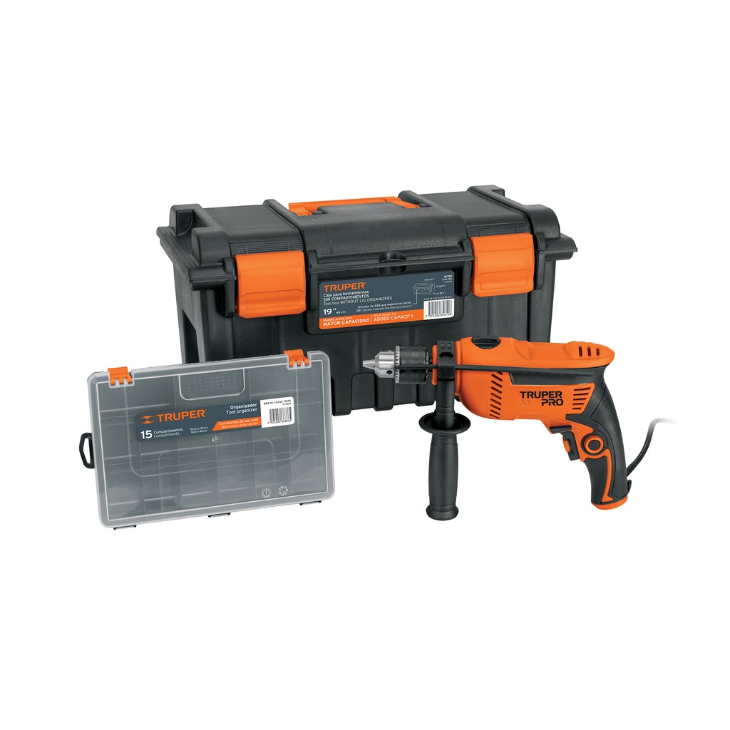 [T10884] Rotomartillo 1/2' 650 W, caja para herramienta y organizador