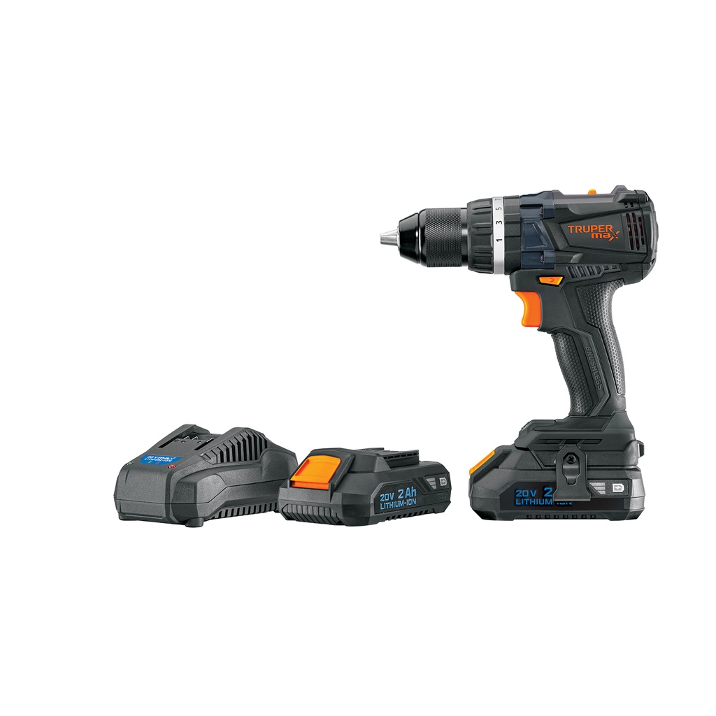 Rotomartillo inalámbrico 1/2', 20V, sin carbones, Truper MAX