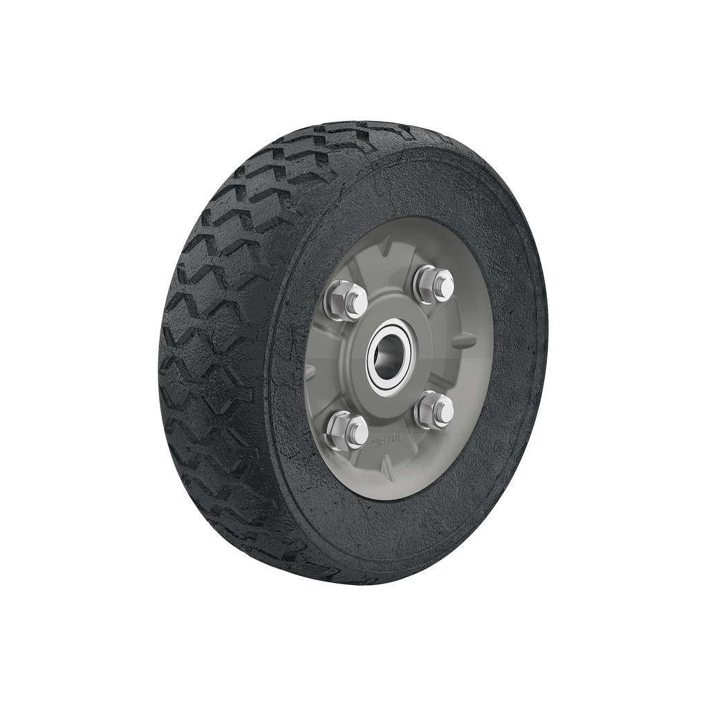 Rueda de hule sólido 7' para diablo, doble balero, Pretul - Pag 139