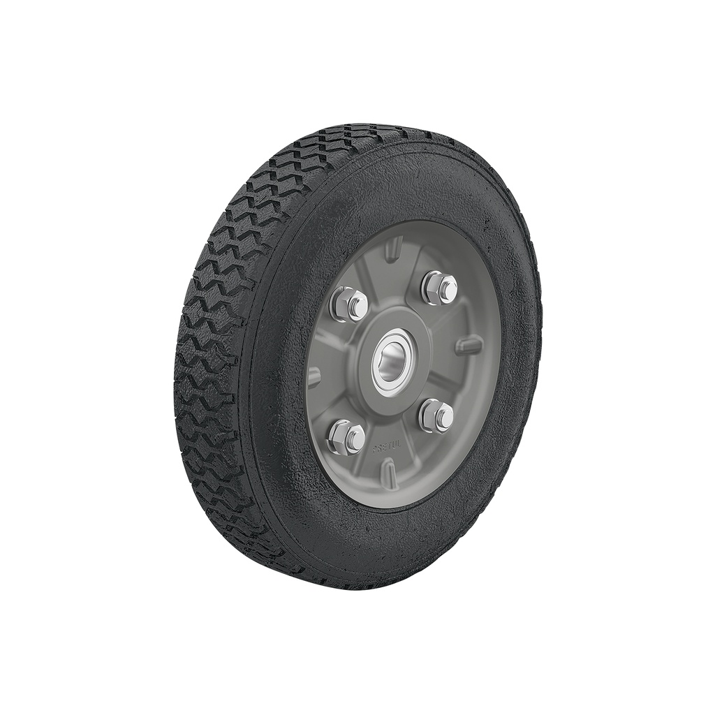 Rueda de hule sólido 8' para diablo, doble balero, Pretul