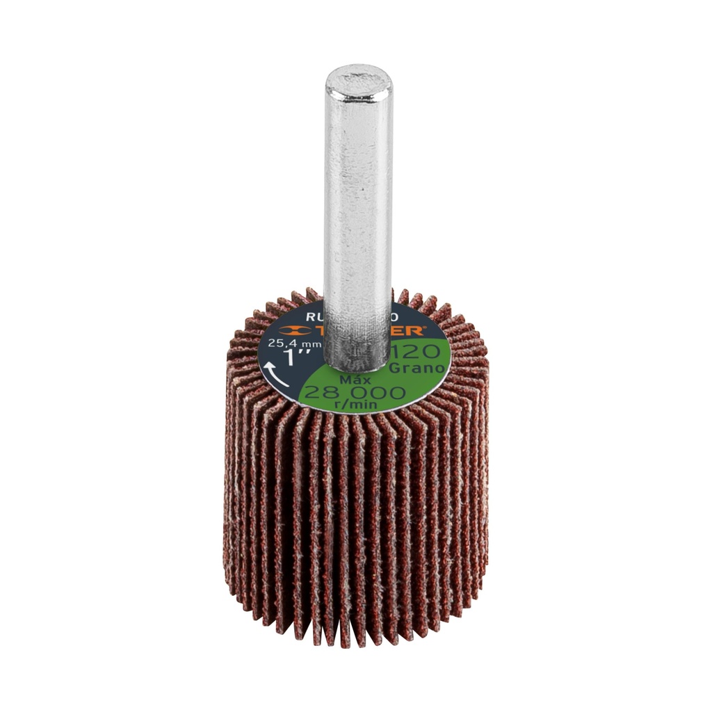 [T13035] Rueda flap de 1', grano 120, Truper