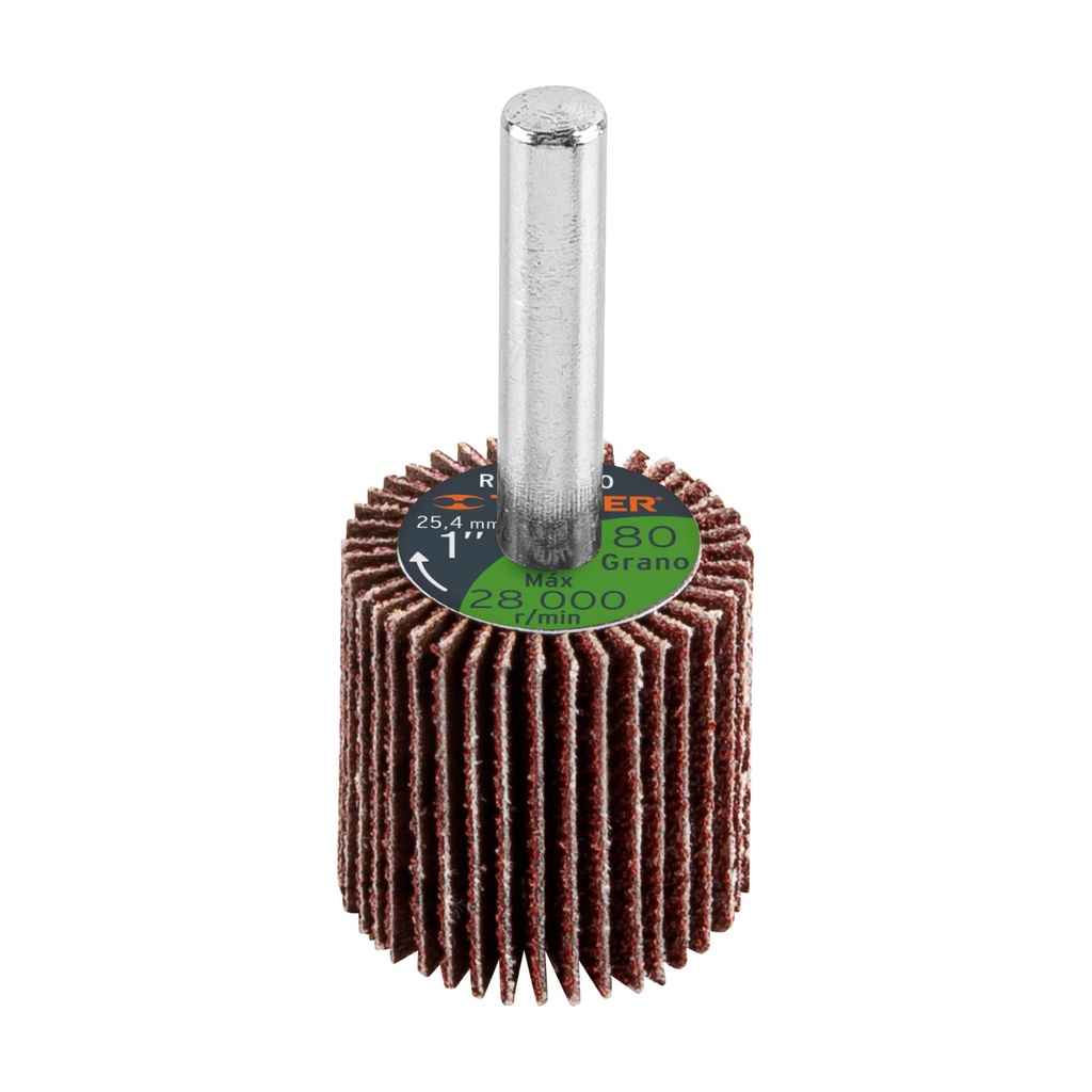 [T13034] Rueda flap de 1', grano 80, Truper