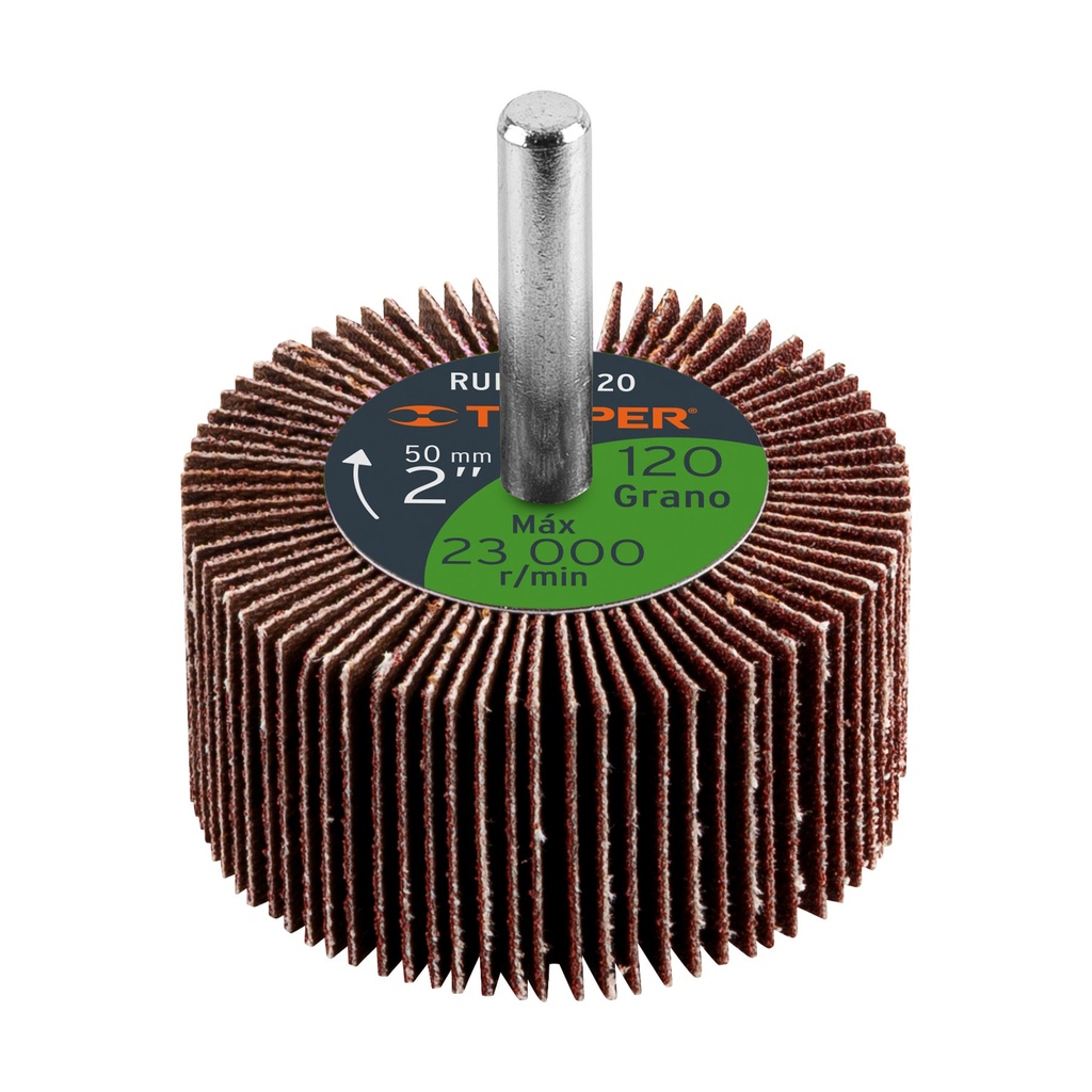 Rueda flap de 2', grano 120, Truper - Pag 197