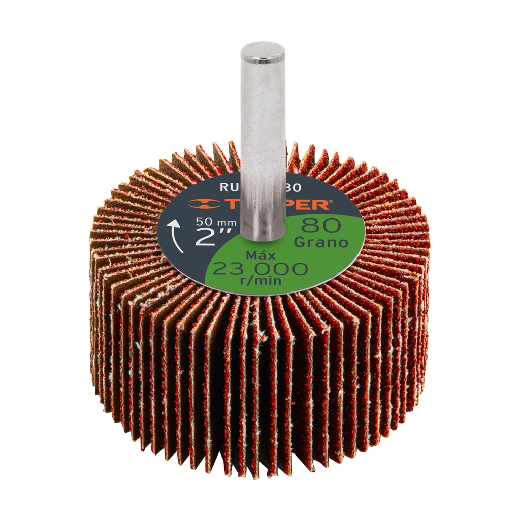 Rueda flap de 2', grano 80, Truper - Pag 197