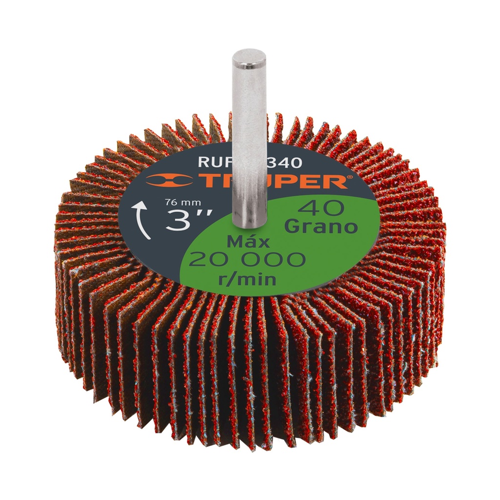 [T13040] Rueda flap de 3', grano 40, Truper