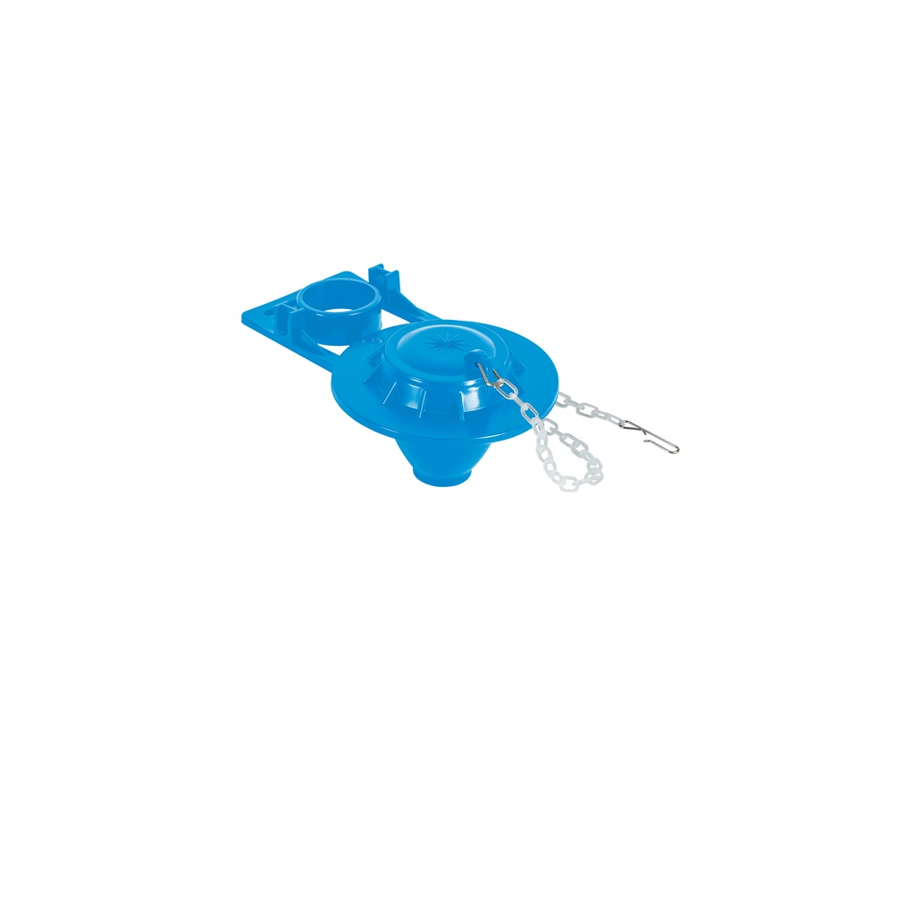 [T49346] Sapo de 2' de PVC para WC, azul, con cadena plástica, Foset