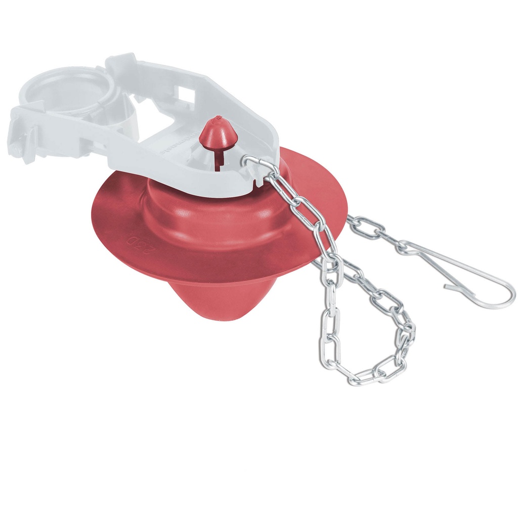 [T48289] Sapo para WC de 2', silicona c/marco rígido, cadena inox