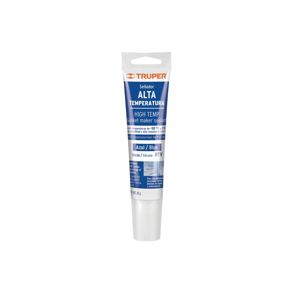 Sellador de silicón azul para altas temperaturas, 85 g - Pag 469