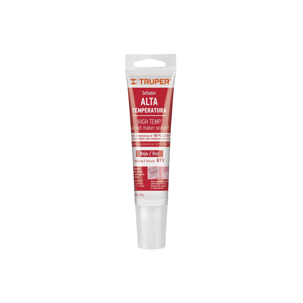 [T17566] Sellador de silicón rojo para altas temperaturas, 85 g