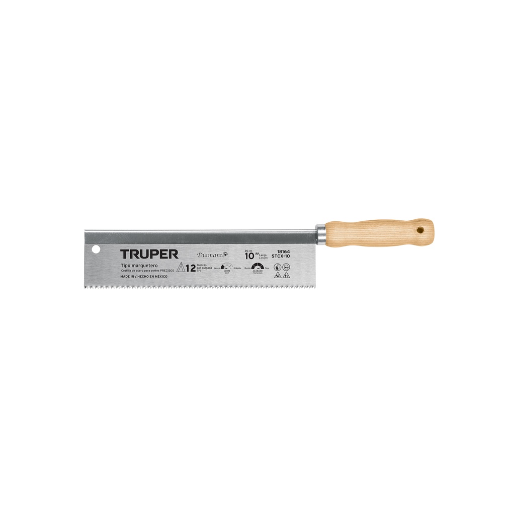 Serrucho tipo marquetero 10', 9 DPP, Truper