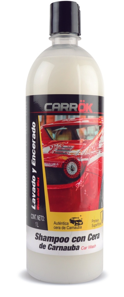 Shampoo CARROK para carros con Cera de Carnauba - 1000ml