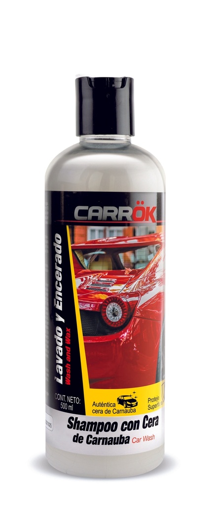 Shampoo CARROK para carros con Cera de Carnauba - 500ml