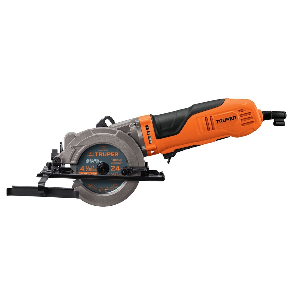 [T100123] Sierra circular compacta 4-1/2' 420 W, profesional, Truper