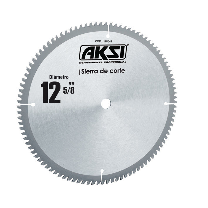 Sierra circular para aluminio 12", 100 dientes, centro 5/8"