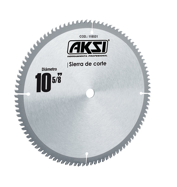 Sierra circular para madera 10", 80 dientes, centro 5/8"