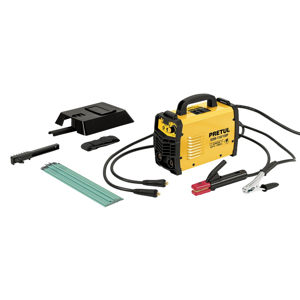 Soldadora inversora, 130A, Bi-voltaje 127/220V, Pretul