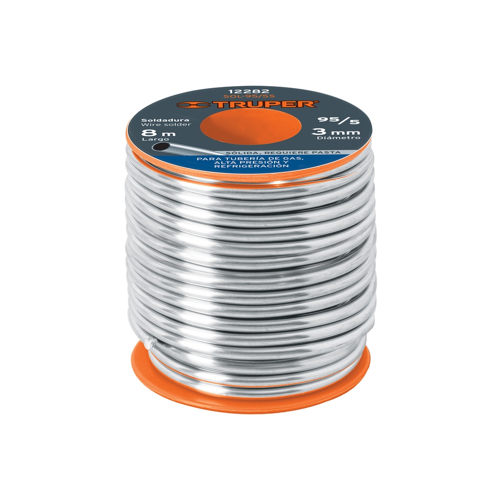 Soldadura sólida 95/5 para tubería de gas, 450 g - Pag 376