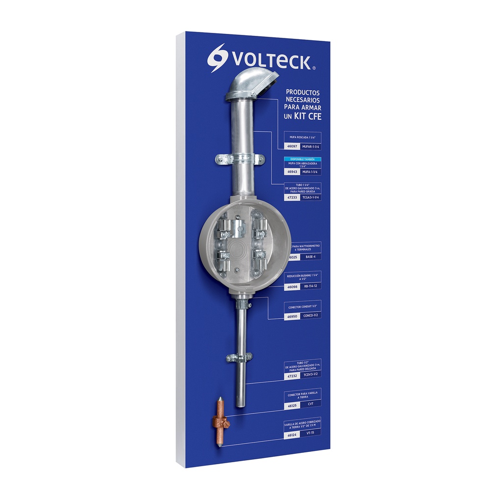 [T55952] Tablero exhibidor de Kit CFE, Volteck