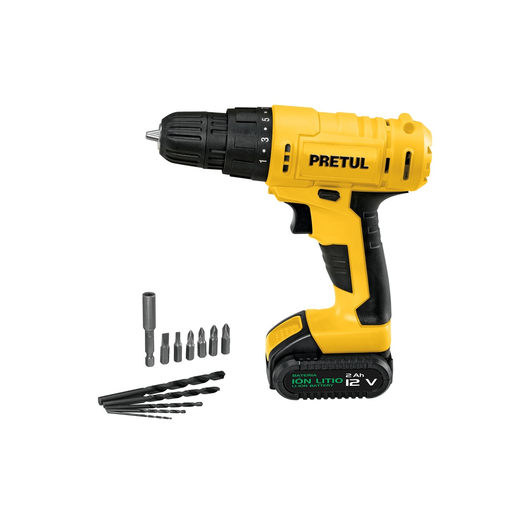 [T29975] Taladro inalámbrico 3/8', 12 V, Pretul