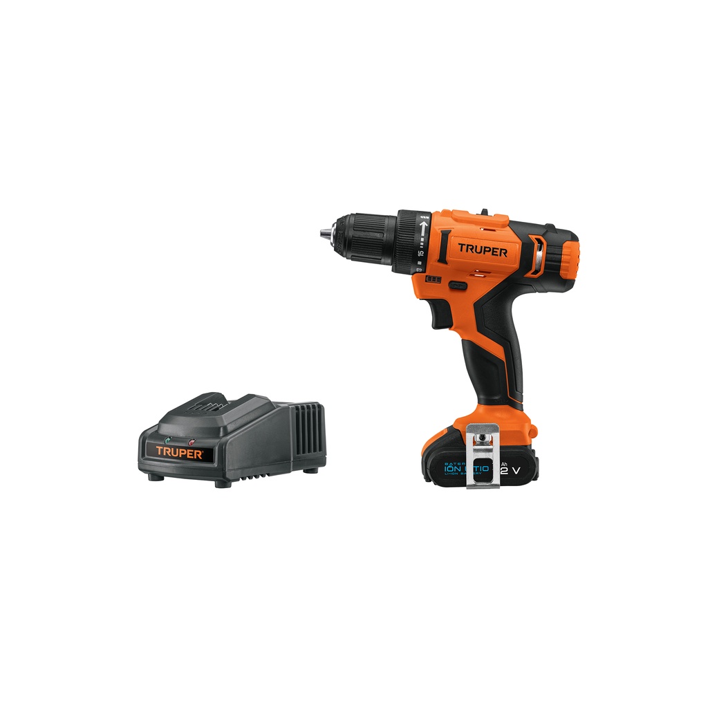 Taladro inalámbrico 3/8', 12 V, Truper