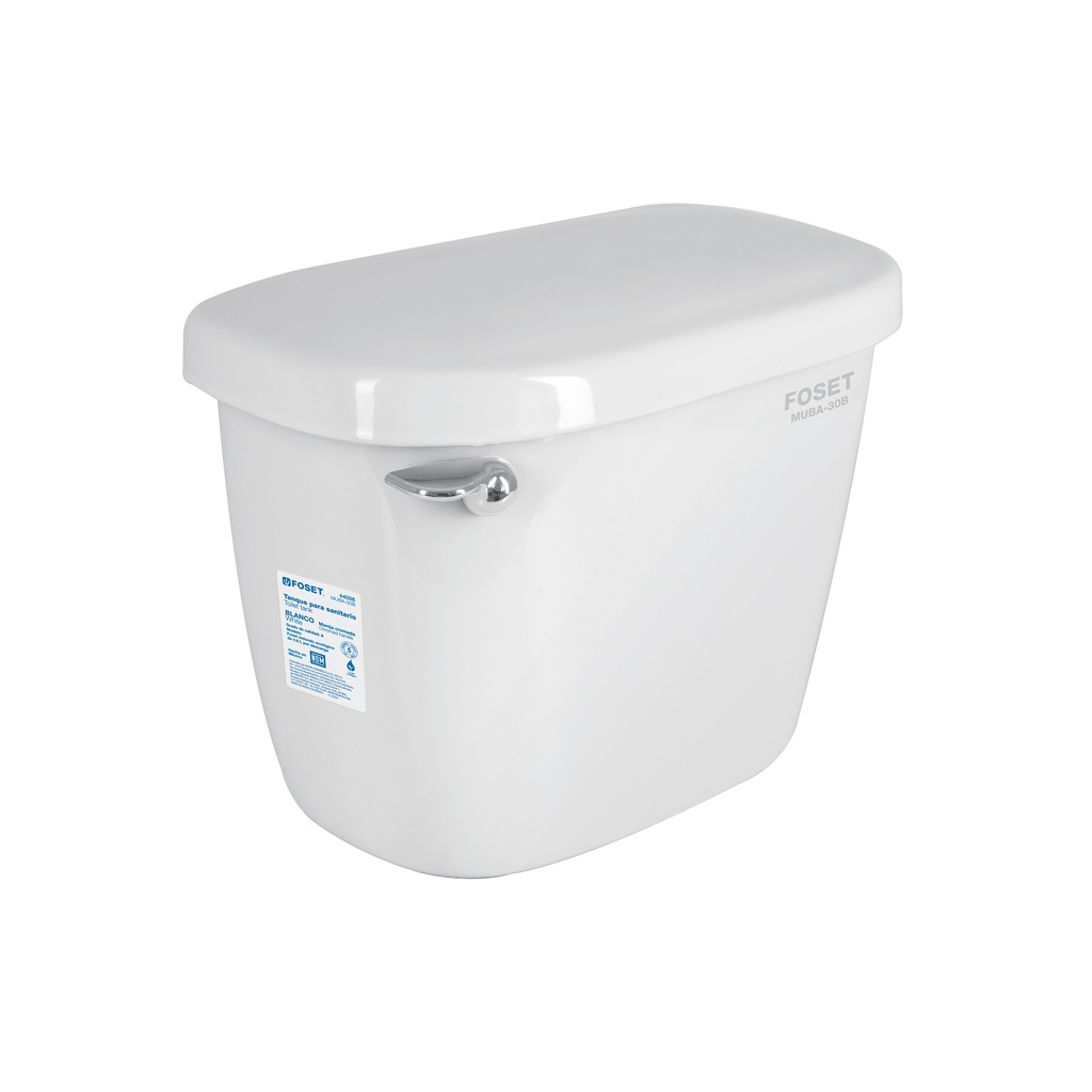 Tanque bajo cerámico con accesorios, blanco, Foset - Pag 542