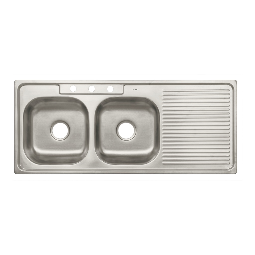 Tarja de empotrar doble tina izquierda 120 x 50cm, Foset - Pag 498
