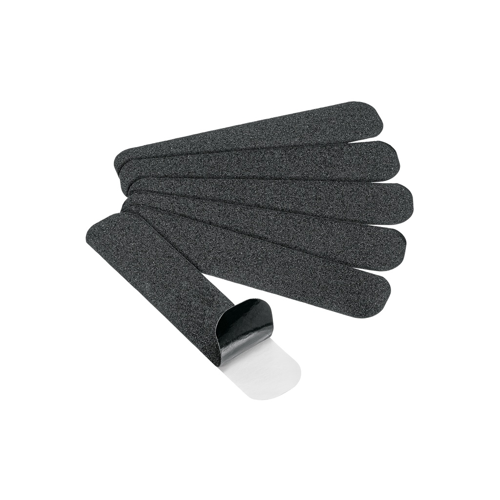 [T12530] Tarjeta 6 tiras 23cm antiderrapantes negras 50mm c/abrasivo
